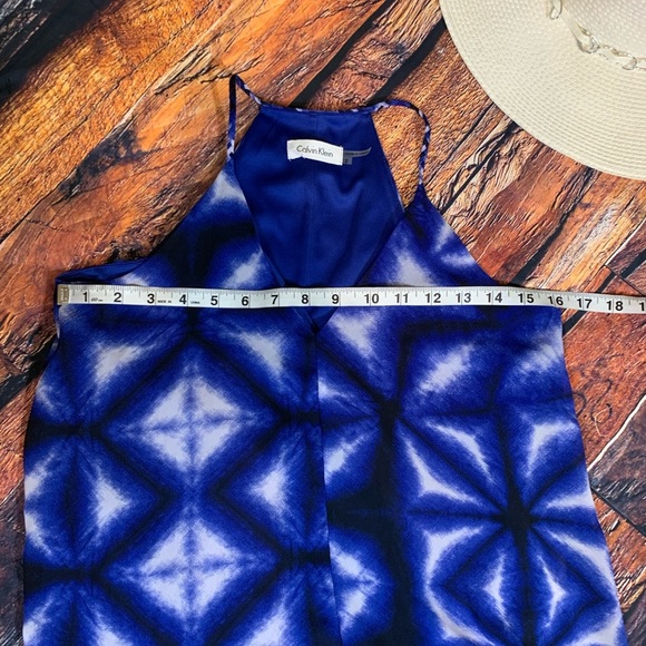 Calvin Klein Royal Blue/White print Dress - Picture 7 of 11